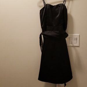 Strapless satin dress